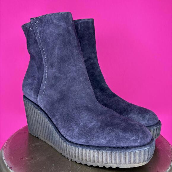 Pons Quintana Claudia Suede Platform Wedge Heel Ankle Boot Sz 39 - Picture 1 of 7